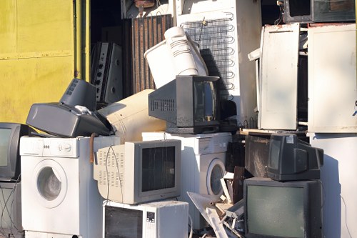 Variety of rubbish being loaded for removal