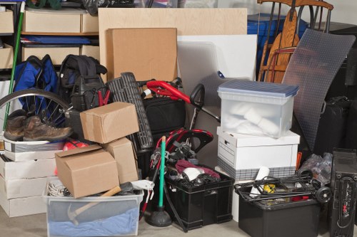 Customer utilizing rubbish removal service