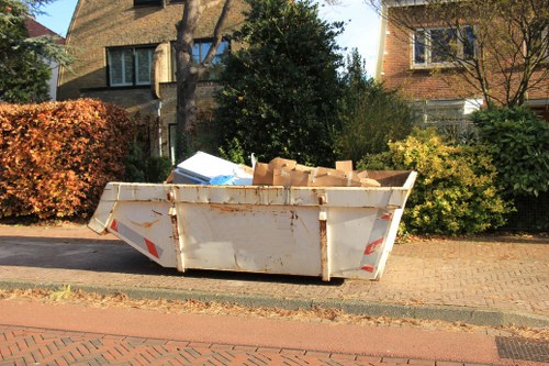 Eco-friendly waste disposal with a construction skip